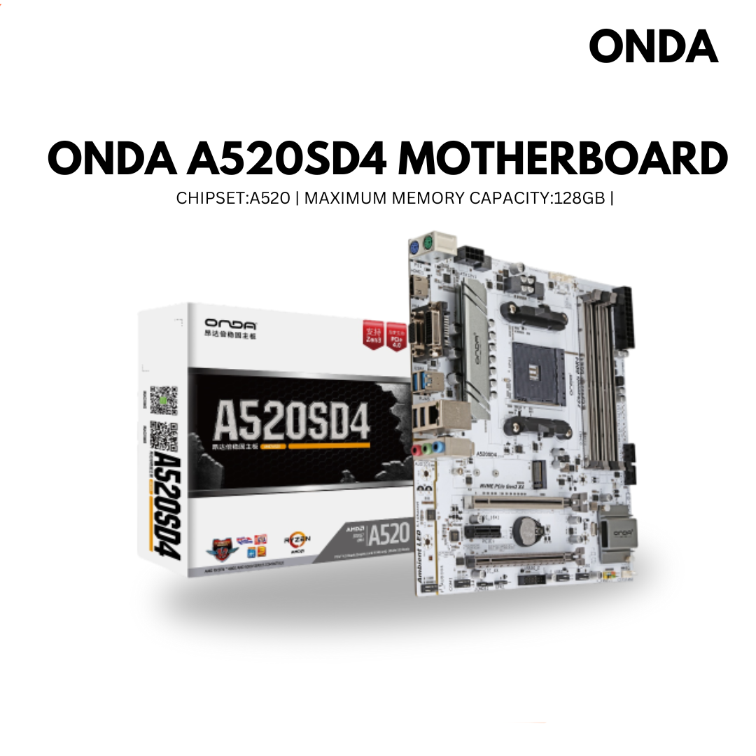 Onda A520M 4 Slot White Motherboard